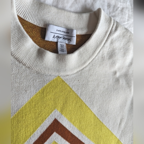& Other Stories sweatshirt brown pattern Size M - Picture 4 of 13